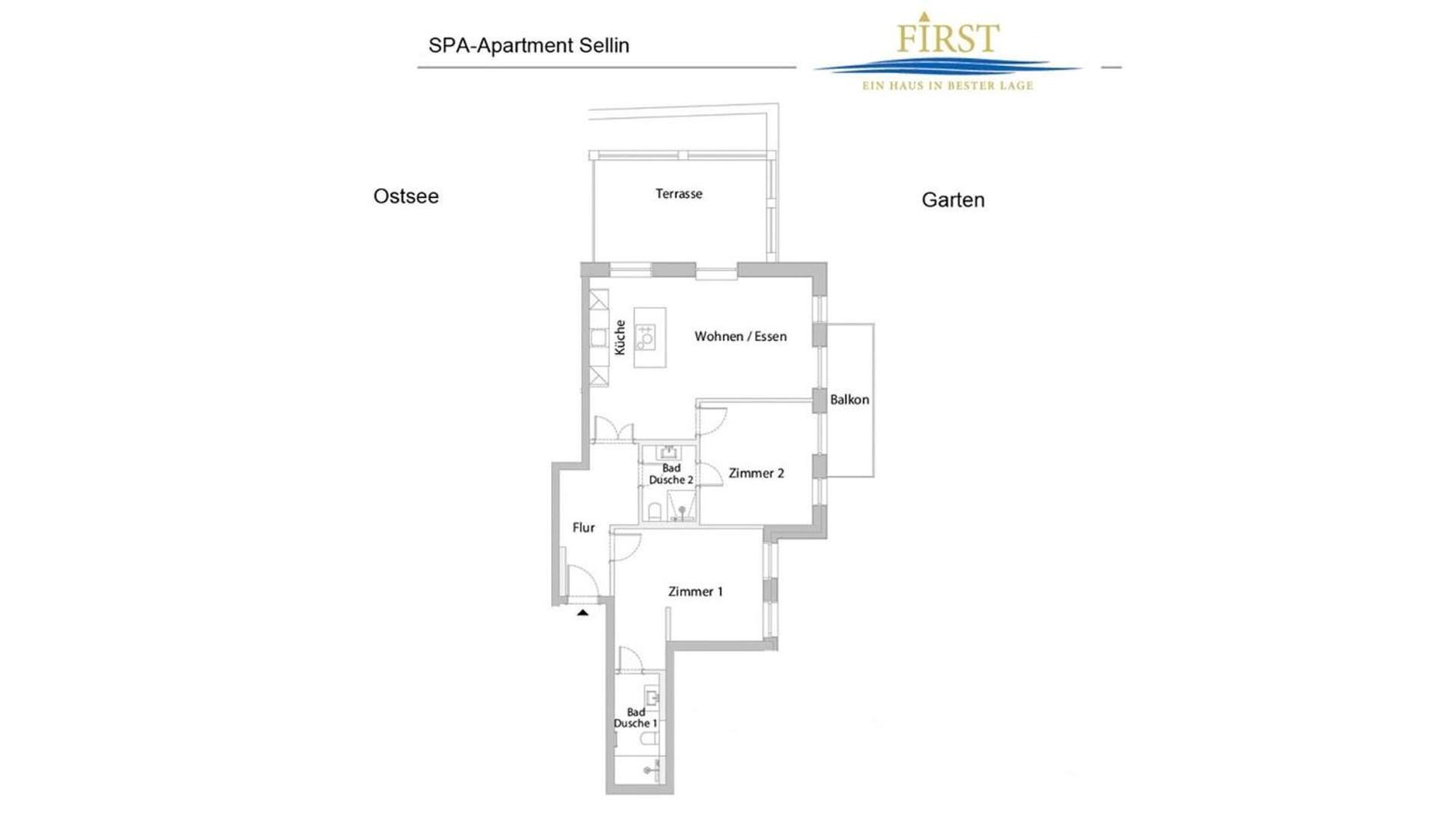 Spa Apartment First Sellin Eksteriør billede